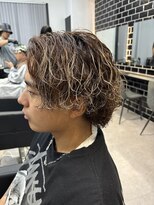 メンズ ラピス 横浜店(Men’sLapis)&nbsp;茶髪×ハイライト×サーフカール