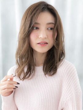乾かすだけ大人美人グレージュレイヤーロングr古河20代30代40代