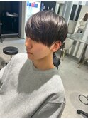 韓国マッシュセンターパートツーブロックメンズハイライトウルフ