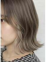 アドラーブル 長岡新保店(adorable) くびれショートボブ×透明感インナーカラー大人可愛い小顔カット