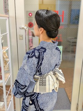 ヒデ美容室 浴衣ヘアセット～シニヨン