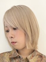 ブロッサム 池袋店(Blossom)&nbsp;レイヤーボブ/ミルクティーグレージュ/デザインカラー/池袋