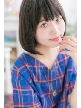 ミック 日暮里店(miq) シンプルカワイイ♪前下がりナチュラルボブ