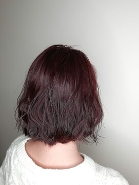 チェレ ロッソ 金剛店(Chere rosso) コーラルピンク×切りっぱなし