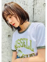 ロイジー(roijir)&nbsp;【roijir】表参道　アゴ下ボブ×マロンベージュ