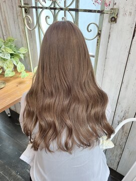 リノ(Lino) 10代20代【髪質改善カラー】ハイトーンミルクティーベージュ