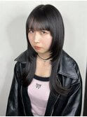 ミディアムウルフカットロングウルフカット顔周りレイヤーカット