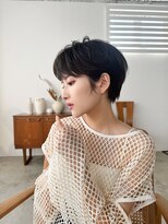 ラフィス ヘアーヴェイル 梅田店(La fith hair vail) 【La fith】丸みショート×シアーブラック