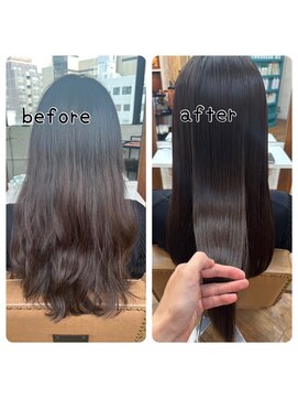 ヘアリゾート リノ(Hair resort Lino) 髪質改善縮毛矯正『髪にドラマを』ビフォーアフター