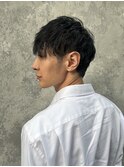 魅力倍増カールセミディシアーカラーダークアッシュショートヘア