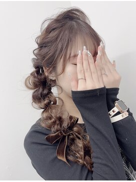 コンサート/押し活/ライブヘア/サイド編み下ろし/編み下ろし