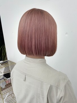 マスカリ(muscali) ハイトーンミルクティーピンク/切りっぱなしボブ/メルティカラー