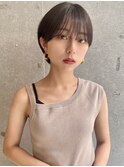 ショート/ヘルシースタイル/韓国ヘア/グレージュ/元町/石川町