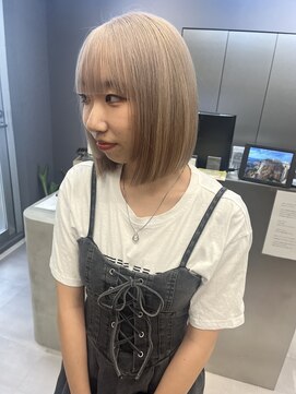 ロテ 名古屋 名駅店(Lote.) ホワイトグレージュ/デジタルパーマ/フェザーパーマ/名駅