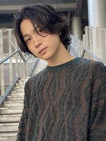 ユーフォリア 渋谷グランデ(Euphoria SHIBUYA GRANDE) ウルフ ニュアンスパーマ センターパート MOMO