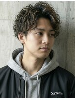 メンズ個室サロン ALL DAY HELLO'S 草津店 20代30代40代50代60代 メンズ波巻きツイストマッシュパーマ#15