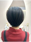 大人可愛い30代40代50代前下がりショートボブ丸みショート