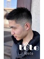 バーバーショップテト(barber shop tete)&nbsp;テクノクラウドマッシュサイドパートショートビジネスビジカジ