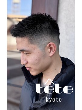 バーバーショップテト(barber shop tete) テクノクラウドマッシュサイドパートショートビジネスビジカジ