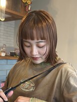 ルーンバイアンツ 茅ヶ崎北口店(Lune. by ANT'S)&nbsp;20.30代/美髪縮毛矯正/オレンジカラー/顔周りレイヤー