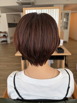 ジュノリコット 吉野店(Juno LICOT) ハンサムショート×ピンクオレンジ
