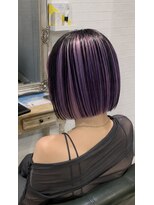 アンディー(&dy)&nbsp;艶髪パープル　切りっぱなしボブ　プリンが気にならない