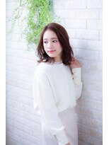 ヘアーアートシフォン 池袋西口店(Hair art chiffon)&nbsp;モードクラシカルの姫カット&ミルクティーカラーセミディ池袋