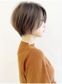 可愛い前髪ありひし形耳掛けクールボブ/20代/30代/40代/ショート