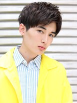 ネイビー(NAVY)&nbsp;束感カット　グラデーション刈り上げ　UPバング