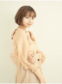 マロンベージュ/Aラインボブ/かきあげ/インナーカラー[新宿駅]