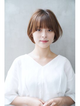 ノノリリ(NONORIRI) ぱつっとボブショートボブ透明感カラーハニーベージュワンカラー