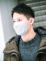 デフ(def)&nbsp;メンズ 黒髪アップバング刈り上げショート