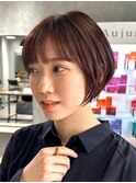 30代40代大人女性/前髪ありショートボブ/ショートヘア/髪質改善