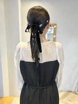 ヌープヘアーアイス(NUUP.hair ici)&nbsp;20代30代♪お呼ばれ大人かわいい編み込み風タイトアレンジ