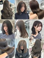透明感ブリーチなしベージュカラーグレージュオリーブ