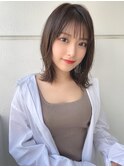 メルティーカラーフェミニン似合わせカットウェーブミディアム