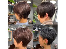 サトウキカクの雰囲気（新しい自分、向上するカットをこの大きな鏡の前でご覧下さいね!）