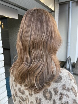 オーガニックエコ 川越(organic+eco) 30代40代大人かっこいいホワイトベージュハイライト×ミディアム