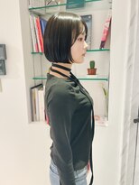 ビビディ バビディ ブー 河原町三条店(Bibbidi.bobbidi.boo)&nbsp;ぱつっとボブ/暗髪/顔まわりレイヤー　オモダノリコ