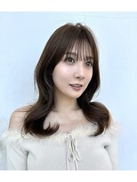 ロンドアベニール 北千住(Lond avenir)&nbsp;ミニウルフレイヤーカット顔周り前髪韓国ミディアムロング北千住