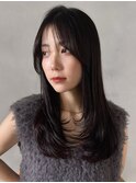 外ハネボブエアリーカール前髪アプリコットオレンジセミディ