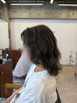 タメ(tame-)&nbsp;サーフカール/フェザーパーマ/ブルーブラック【都賀/メンズ】