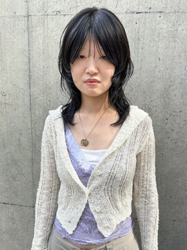 ダンボ(DUMBO) 【sayaca】ウルフパーマニュアンスパーマ黒髪パーマ