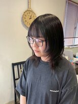 マイ ヘア デザイン 岡崎(MY hair design)&nbsp;20代30代40代顔周りレイヤー×シースルーバング×ハッシュカット