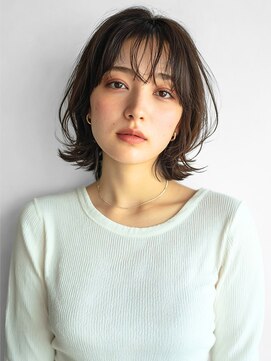 プリモ ココ 鍋島店(Primo coco.) シースルーバング 顔周りレイヤー 透明感カラー 30代 外ハネ