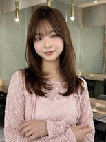 シーシンジュク 新宿南口(Sea shinjuku)&nbsp;ココアベージュ×レイヤー[小顔/黒髪/オリーブグレー]