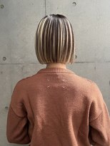 ギークス(GEEKS) 【GEEKS渋谷】アンブレラカラー/切りっぱなしボブ/冬カラー/小顔