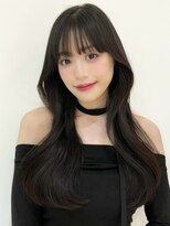 バイオレットジェム(Violet`jem)&nbsp;ぱっつん前髪暗髪ロング韓国ヘア