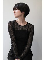 ネリー 銀座(NERIE) 大人可愛い20代30代40代黒髪前下がりショート丸みショート◎