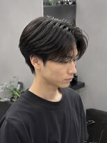 《メンズ/曲がる縮毛矯正/メンズパーマ》nui MEN 茨木店&nbsp;ミルクティーブロンド/ダークブルー/デジタルパーマ/茨木
